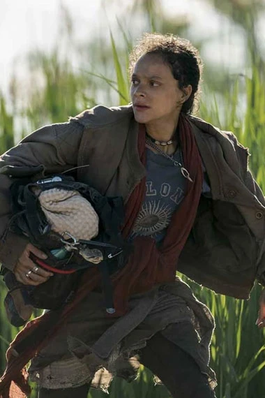 Sasha Lane Utopia Jessica Hyde Bomber Grey Quilted Jacket