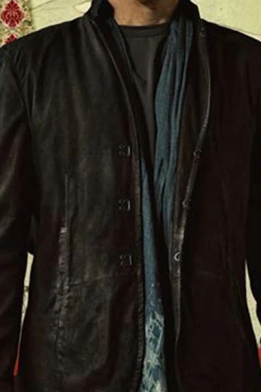 Dr Kevin Christie John Cusack Utopia Black Leather Jacket