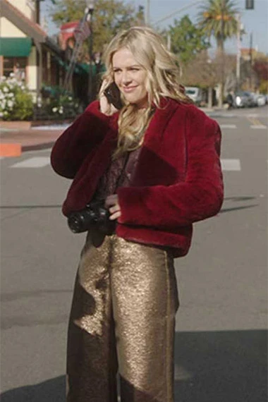 Aubrey Lang Natalie Hall A Very Charming Christmas Town Jacket