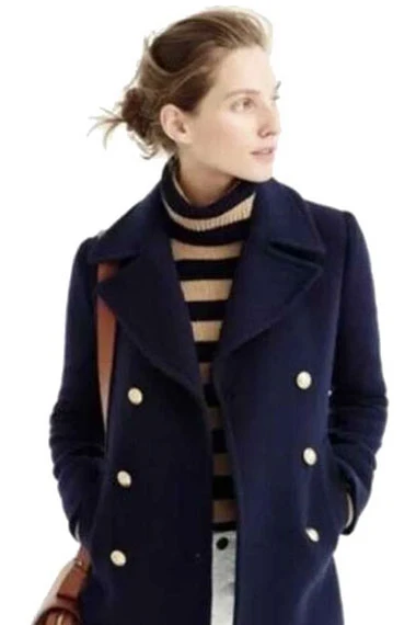 Virgin River Lexa Doig Paige Lassiter Blue Wool-Blend Peacoat