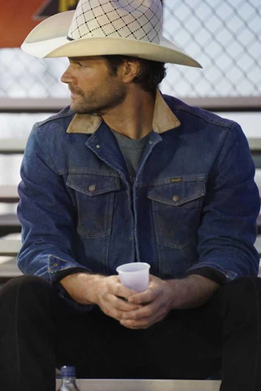 Jared Padalecki Ranger Cordell Walker Bomber Blue Denim Jacket