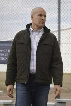 Larry James Coby Bell Walker Green Satin Quilted Puffer Jacket