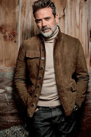 The Walking Dead Jeffrey Dean Morgan Negan Brown Suede Jacket