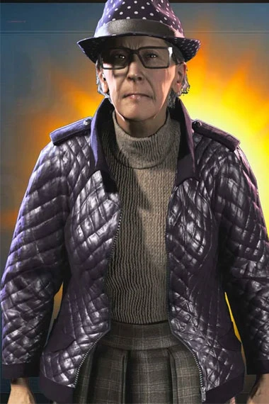 Helen Dashwood Watch Dogs Legion Purple Cosplay Quilted Jacket