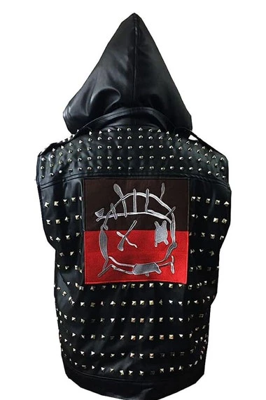 Reginald Blechman Wrench Watch Dogs Studded Black Cosplay Vest watch-dogs2-wrench-vest-jacket