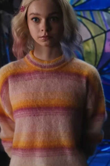 Emma Myers Enid Sinclair Wednesday Multicolor Stripes Sweater