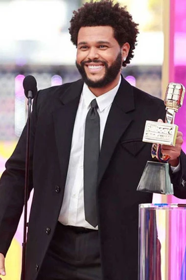 Billboard Music Awards Weeknd Mens Casual Black Trench Coat