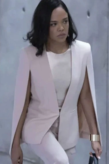 Tessa Thompson Charlotte Hale Westworld Pink Cotton Coat