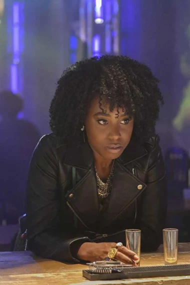 Why Women Kill Kirby Howell Taylor Harding Black Biker Jacket