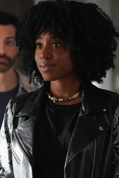 Kirby Howell Taylor Harding Why Women Kill Black Biker Jacket
