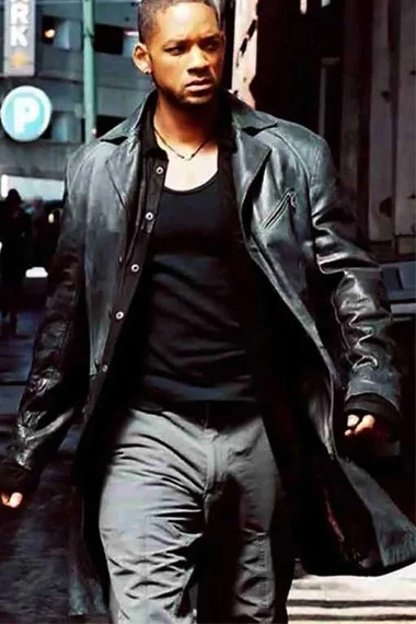 I Robot Movie Will Smith Detective Del Spooner Trench Coat