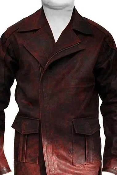 I Robot Will Smith Detective Del Spooner Distressed Red Jacket
