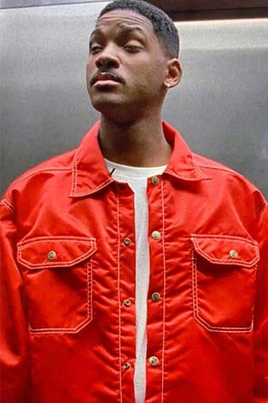 Men In Black James Edward Will Smith Jay Red Cotton Jacket