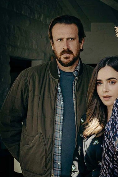 Jason Segel Nobody Windfall Mens Bomber Green Cotton Jacket