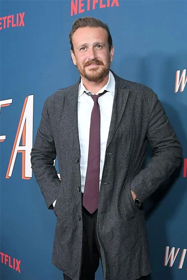 Windfall Jason Segel Nobody Grey Pinstripe Cotton Trench Coat