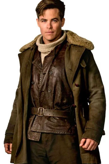 Steve Trevor Wonder Woman 1984 Chris Pine Brown Belted Vest