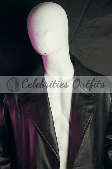 WWE Mark Calaway Escape Undertaker Black Leather Trench Coat