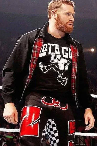 Rami Sebei Sami Zayn WWE RAW Black Cotton Flannel Lined Jacket