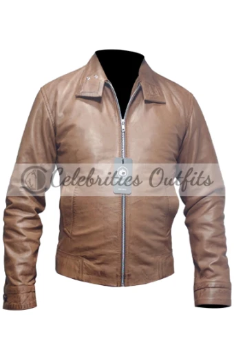 X-Men Michael Fassbender Erik Lehnsherr Brown Leather Jacket first-class-michael-fassbender-eric-jacket