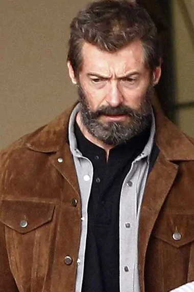 Hugh Jackman Wolverine Logan X-Men Brown Suede-Leather Jacket