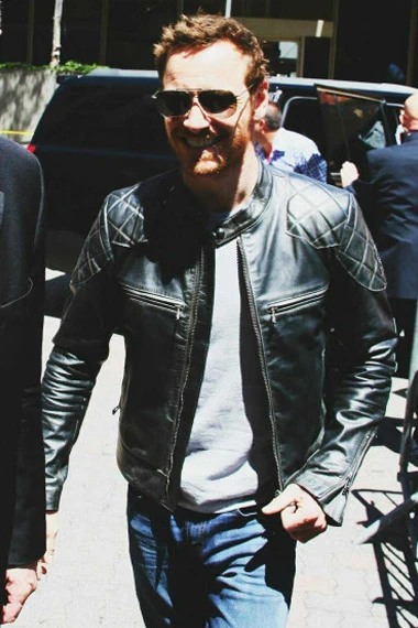 Magneto X-Men Apocalypse Erik Lehnsherr Biker Quilted Jacket