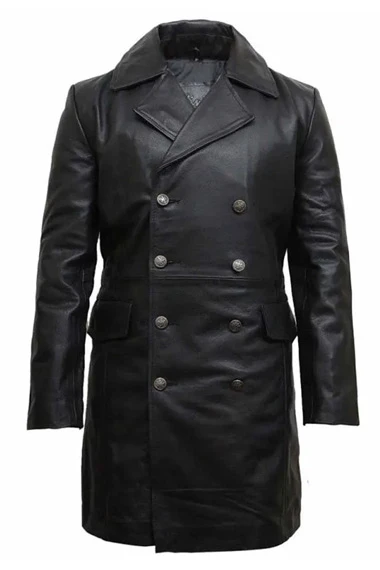 X-Men Origins Taylor Kitsch Gambit Black Leather Trench Coat