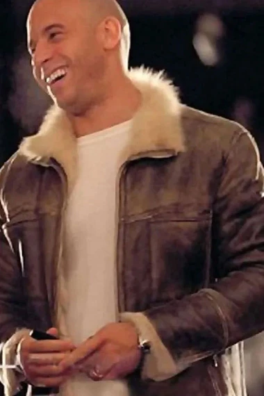 Vin Diesel XXX Return of Xander Cage Brown Leather Fur Jacket
