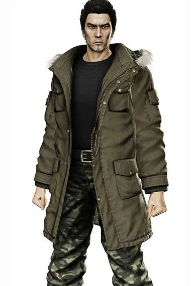 Taiga Saejima Yakuza Like A Dragon Hooded Green Cosplay Coat