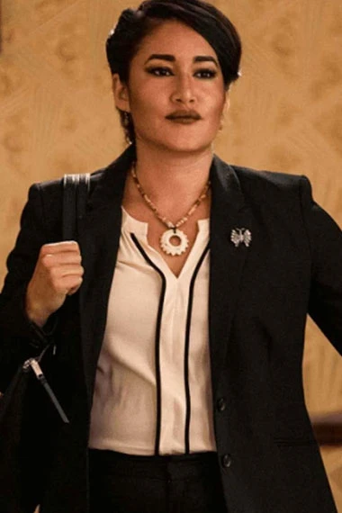 Yellowstone TV Show Qorianka Kilcher Angela Blue Thunder Coat