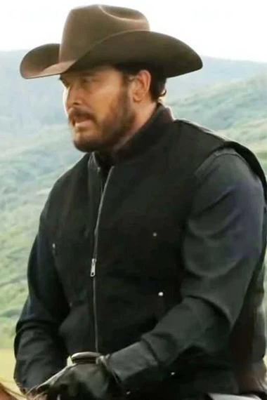 Rip Wheeler Cole Hauser Yellowstone TV Show Black Cotton Vest
