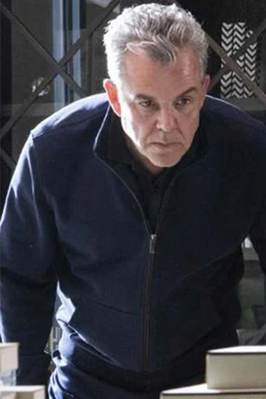 Yellowstone Dan Jenkins Danny Huston Black Fleece Jacket