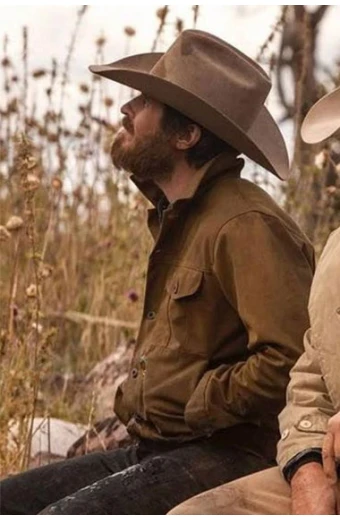 Lee Dutton Dave Annable Yellowstone Brown Cotton Jacket yellowstone-dave-annable-brown-jacket
