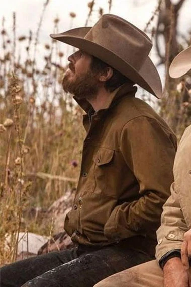 Yellowstone Lee Dutton Dave Annable Brown Cotton Jacket