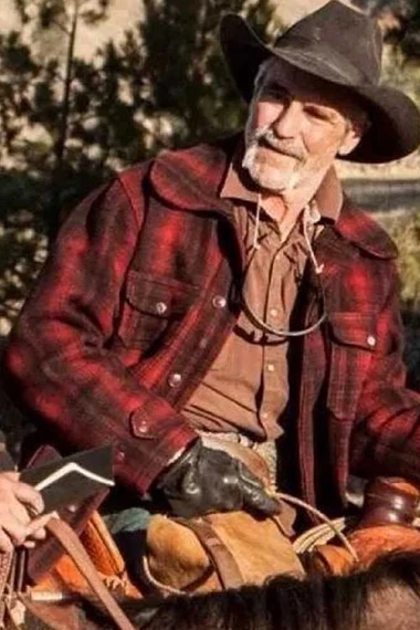 Yellowstone Forrie J Smith Lloyd Pierce Checkered Plaid Jacket