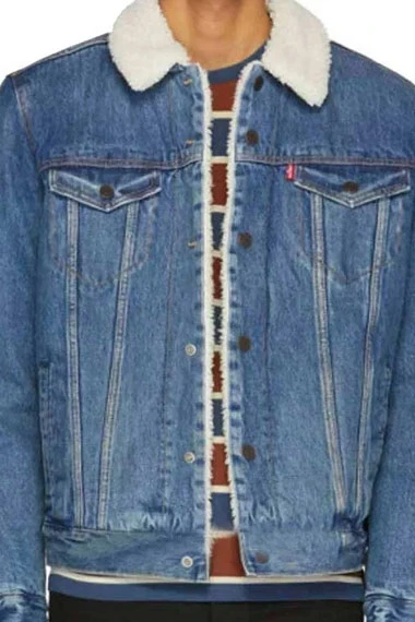 Jefferson White Yellowstone Jimmy Hurdstrom Blue Denim Jacket