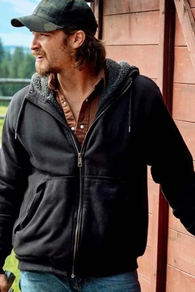 Luke Grimes Yellowstone TV Series Kayce Dutton Hooded Jacket