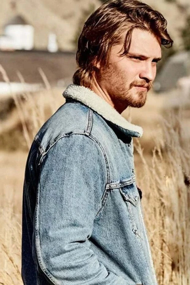 Kayce Dutton Luke Grimes Yellowstone TV Show Blue Denim Jacket yellowstone-kayce-dutton-jacket