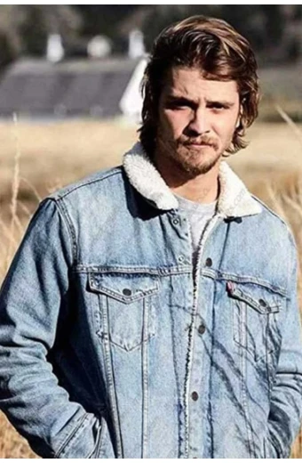 Kayce Dutton Luke Grimes Yellowstone TV Show Blue Denim Jacket yellowstone-kayce-dutton-jacket