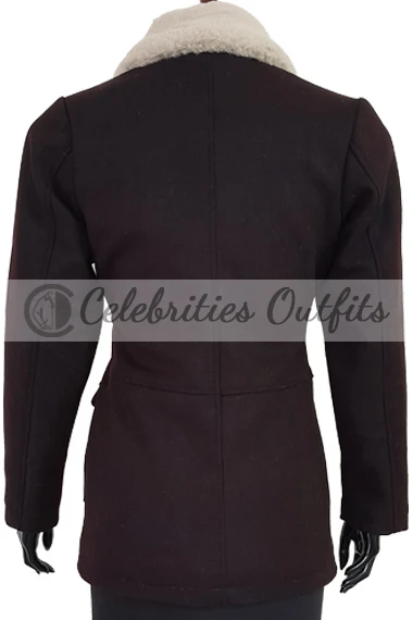 Yellowstone Kelly Reilly Beth Dutton Shearling Brown Wool Coat yellowstone-beth-dutton-coat
