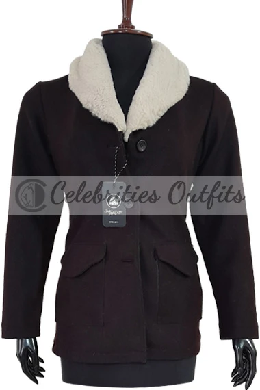 Yellowstone Kelly Reilly Beth Dutton Shearling Brown Wool Coat yellowstone-beth-dutton-coat
