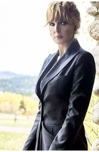 Beth Dutton Kelly Reilly Yellowstone TV Show Black Suit Blazer yellowstone-kelly-reilly-blazer