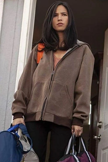 Kelsey Asbille Yellowstone Monica Dutton Brown Fleece Hoodie