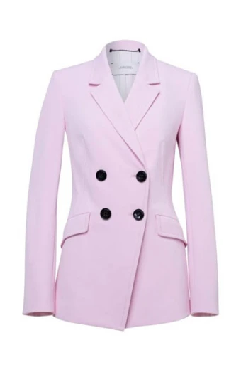 Heather Hemmens Melody Prescott Yellowstone Pink Wool Peacoat yellowstone-melody-prescott-pink-peacoat