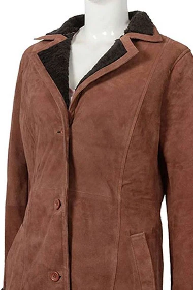 Kelsey Asbille Monica Dutton Yellowstone Brown Trench Coat