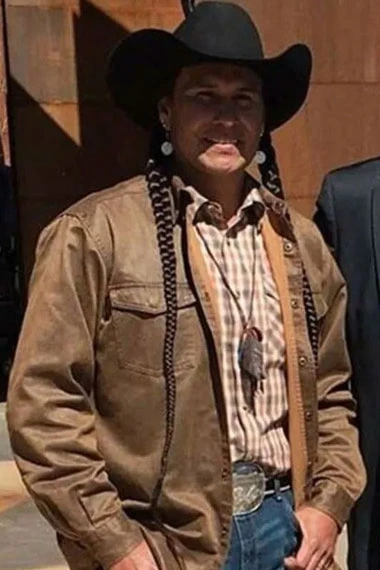 Yellowstone TV Series Moses Brings Plenty Brown Cotton Jacket