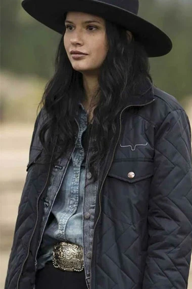 Tanaya Beatty Yellowstone Avery Black Cotton Quilted Jacket
