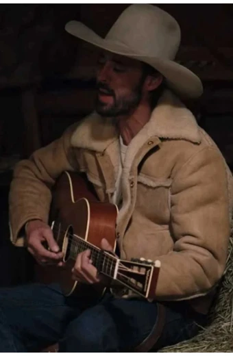 Yellowstone TV Series Walker Ryan Bingham Brown Suede Jacket yellowstone-ryan-bingham-suede-jacket