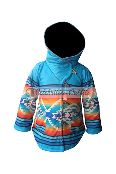 Kelly Reilly Yellowstone Beth Dutton Blue Cape Poncho Coat