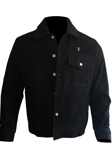 Yellowstone Cole Hauser Rip Wheeler Ranch Black Cotton Jacket
