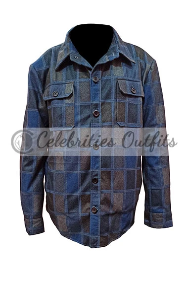 Yellowstone Ian Bohen Ryan Blue Checkered Flannel Plaid Jacket